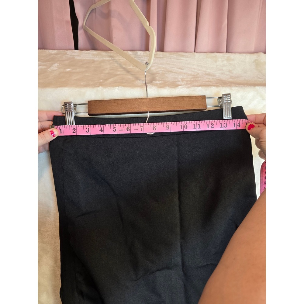 Tamar Black Pencil Skirt Womens Size 6 Midi Professional Workwear Career Stretch - Picture 6 of 7